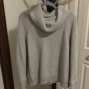 Market & Spruce Gray Cowl Neck Sweater